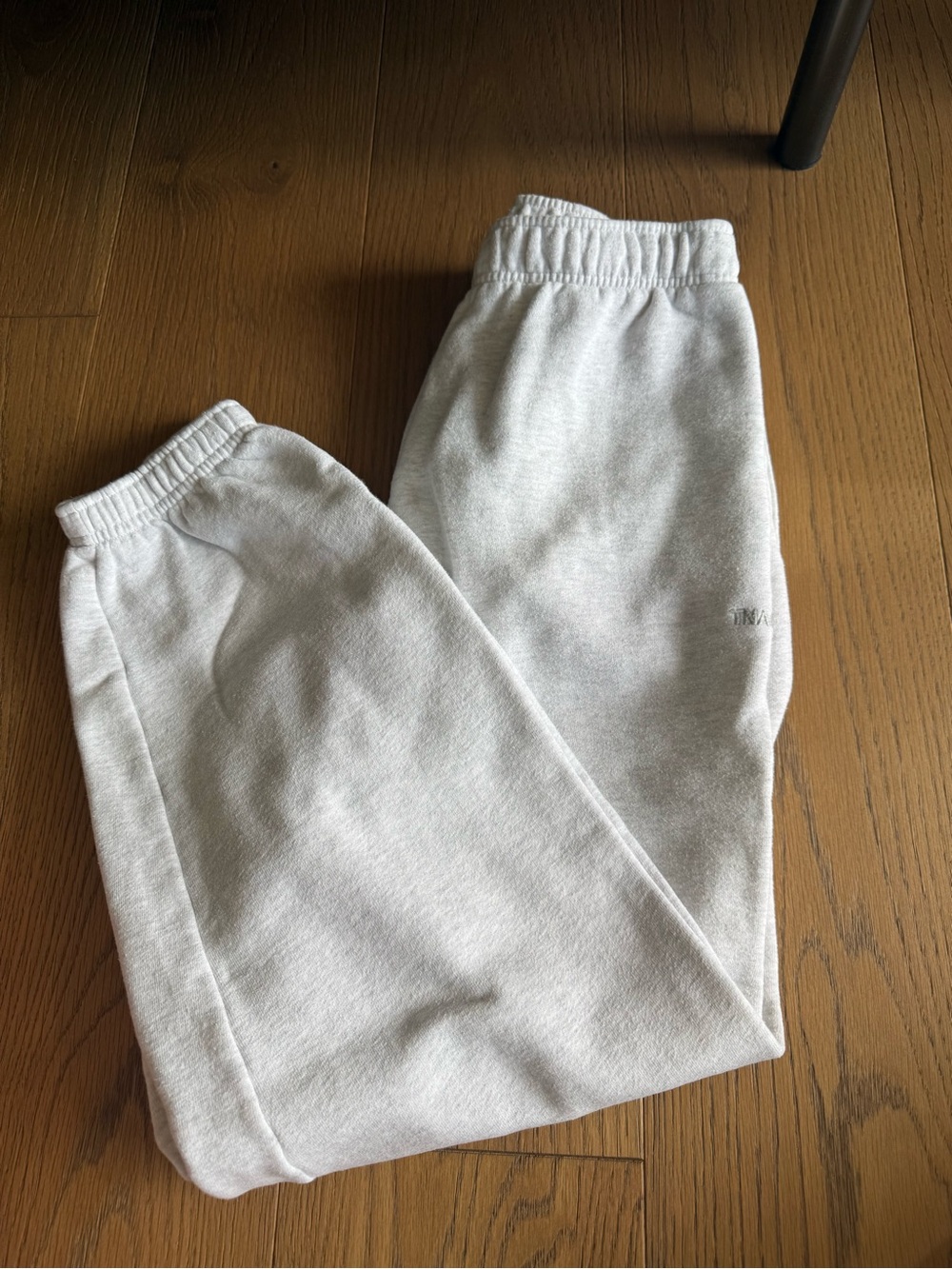 Aritzia TNA Sweatfleece Pants in Heather Gray
